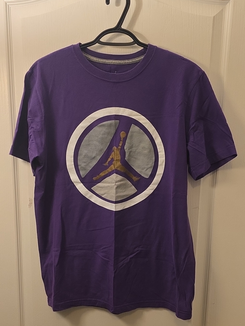 Jordan Purple Tee with White and Gold Logo